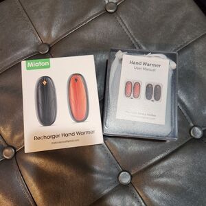 New Miaton Rechargeable Hand Warmer - Black and Orange